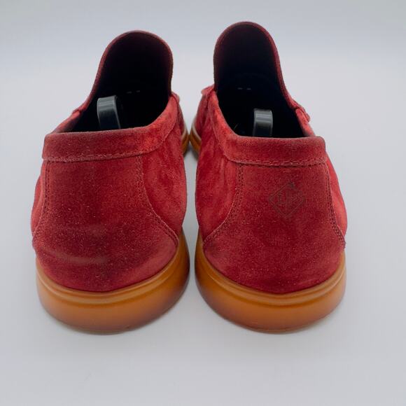 Loro Piana Summer Walk Men's Dried Red Suede Loafers Size 42/9 - Picture 6 of 14